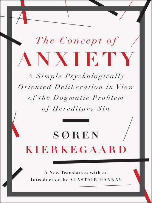 Title details for The Concept of Anxiety by Søren Kierkegaard - Wait list